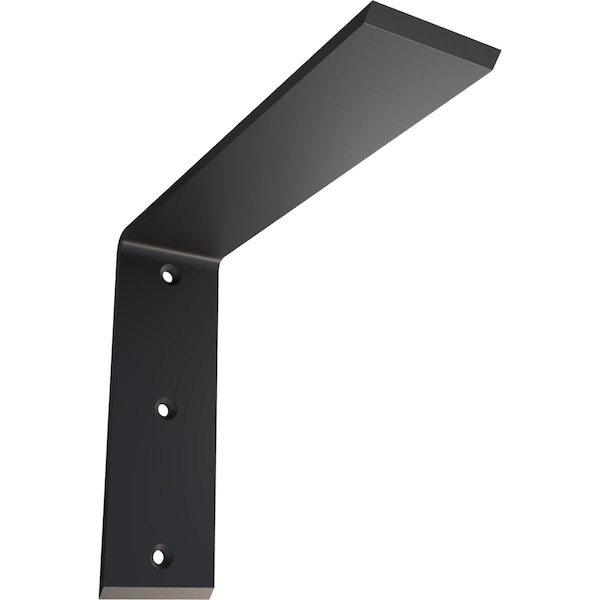 Ekena Millwork Countertop Support Steel Heavy Duty Bracket, Powder Coated Black 2 1/2"W x 10"D x 8"H BKTM02X10X08CSPBL - main
